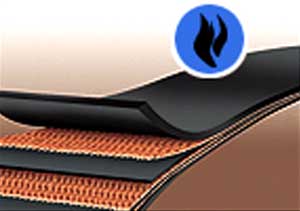 conveyor belts with fiberglass fabric reinforcements